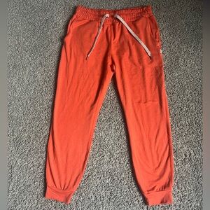 Vuori Orange Track Pants with Drawstring